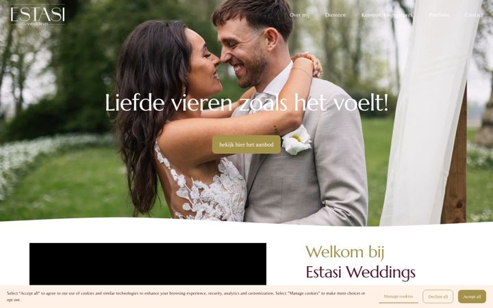 Screenshot von estasiweddings.nl