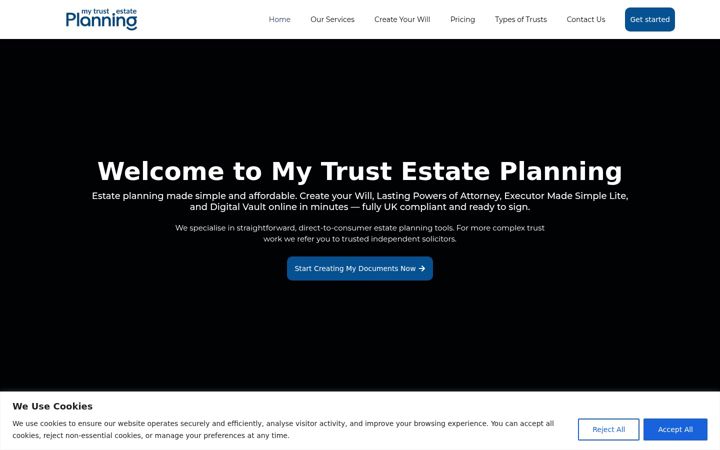 Posnetek zaslona estateplanningtrusts.co.uk