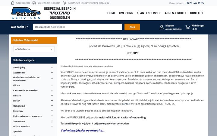 Screenshot von estateservices.nl