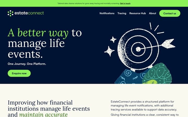Screenshot of estatetrace.co.uk