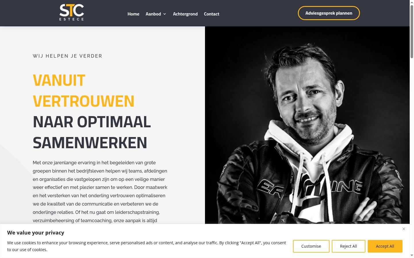 Screenshot tal-banner tal-kunsens muri qabel kwalunkwe interazzjoni