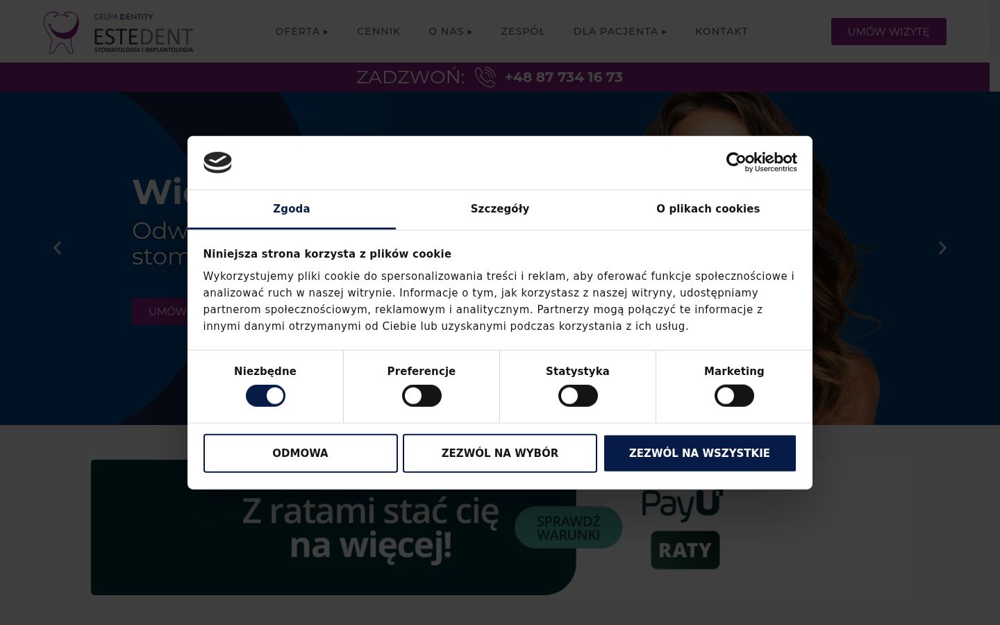 Sutikimo reklamjuostės, rodytos prieš bet kokią sąveiką, ekrano kopija