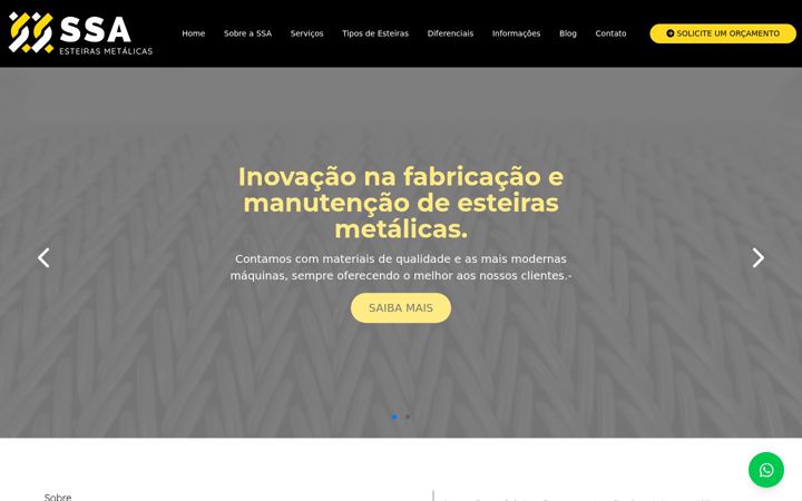 Snímek obrazovky esteirasmetalicas.com.br