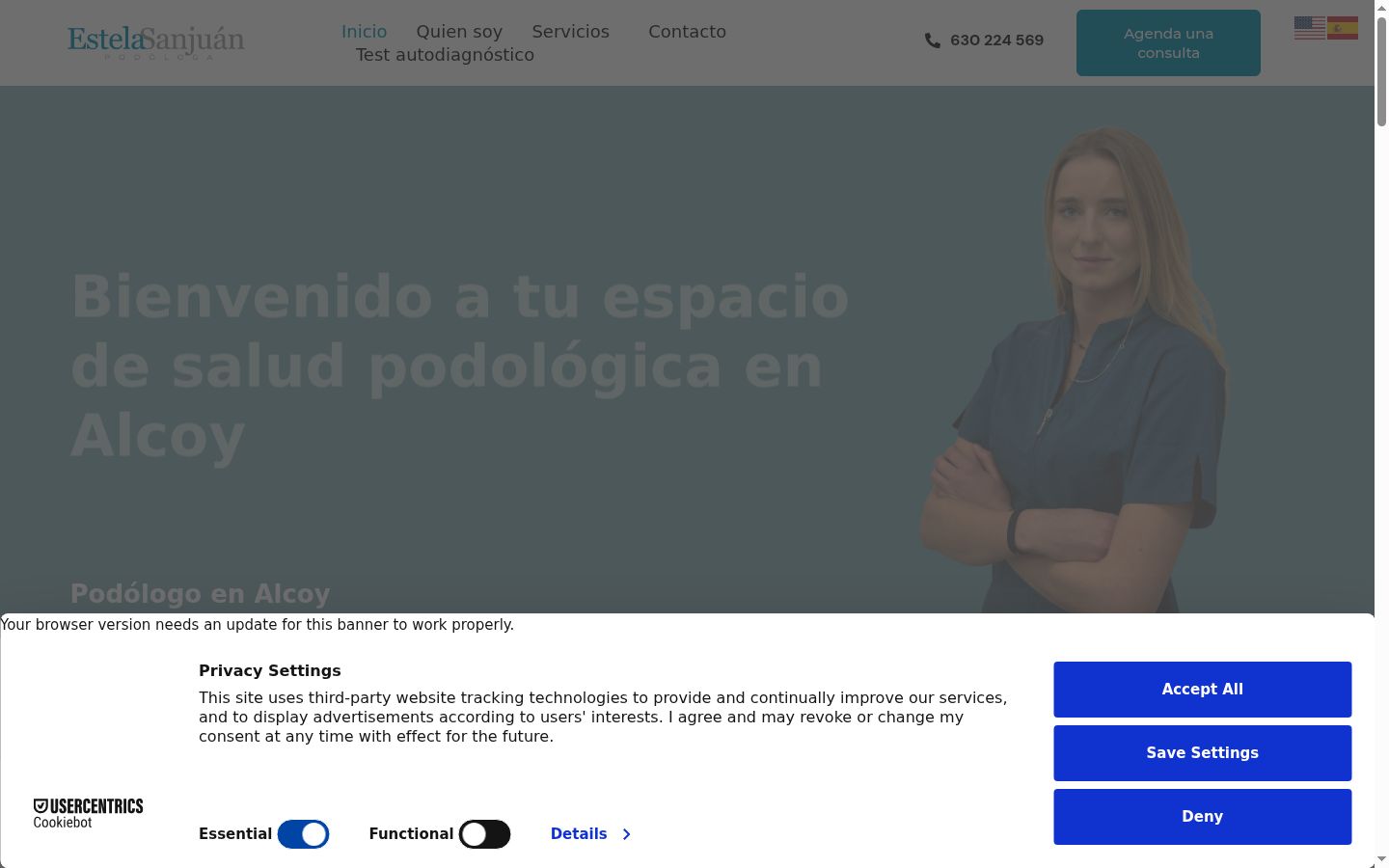 Screenshot tal-banner tal-kunsens muri qabel kwalunkwe interazzjoni