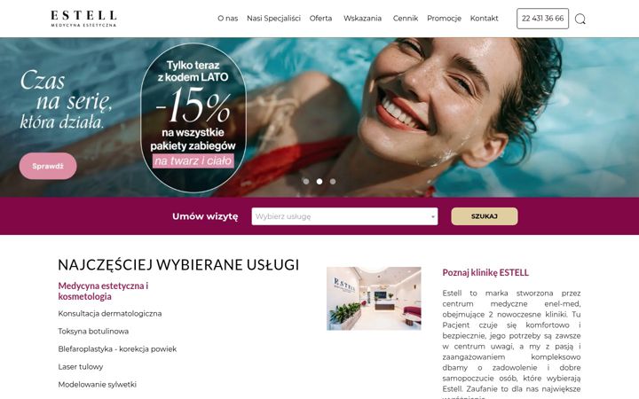 Captură de ecran a estell.pl
