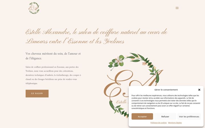 Captură de ecran a estellealexandrelimours.fr