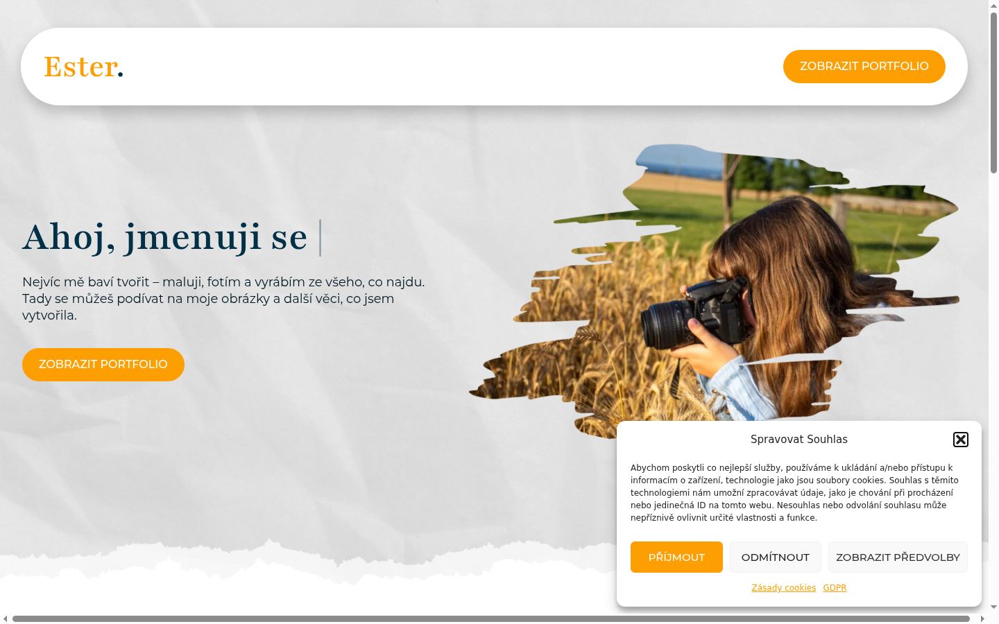 Snímek obrazovky baneru souhlasu zobrazeného před jakoukoli interakcí