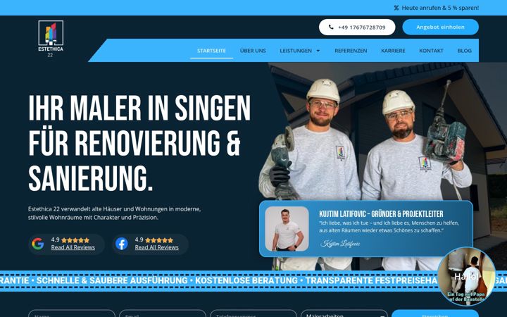 Screenshot van estethica22.de