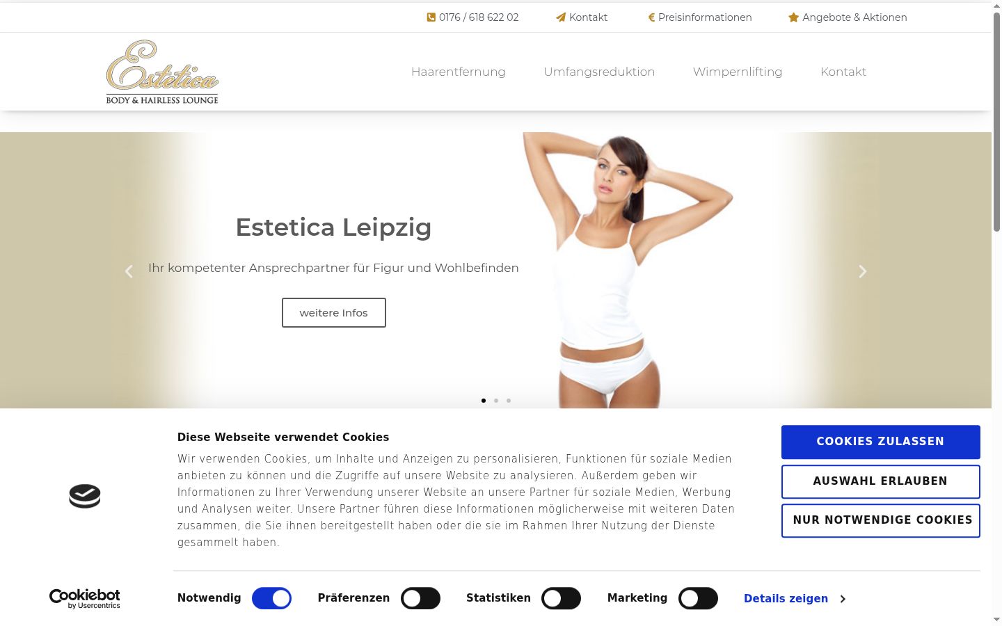 Screenshot van de toestemmingsbanner zoals getoond vóór enige interactie