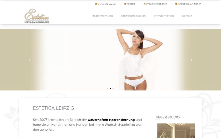 Screenshot van estetica-lounge.de