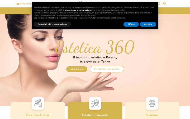 Screenshot stránky estetica360roletto.it