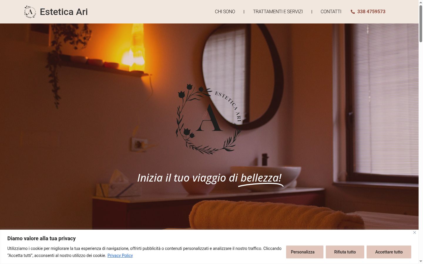 Capture d'écran de la bannière de consentement affichée avant toute interaction