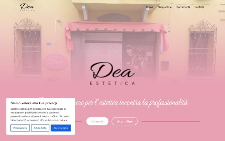Skærmbillede af esteticadeaferrara.it
