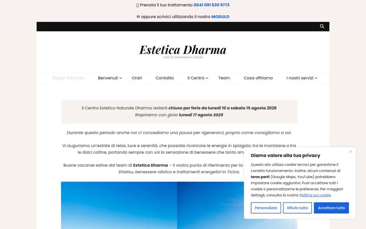 Screenshot ta' esteticadharma.ch