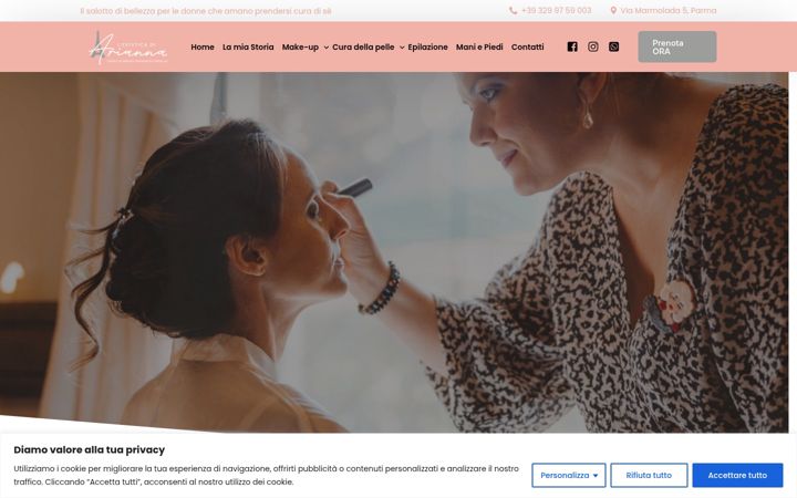 Skærmbillede af esteticadiarianna.it