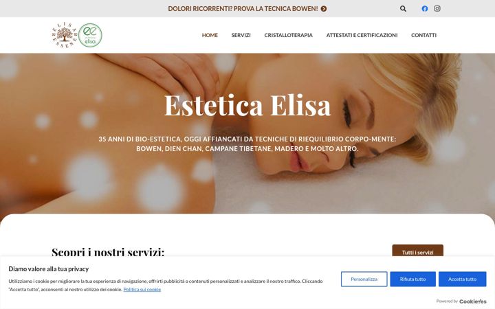 Skærmbillede af esteticaelisa.it