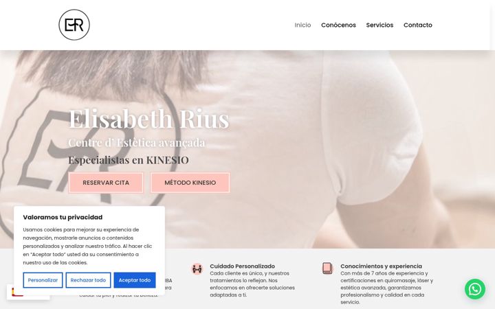 Screenshot ta' esteticaelisabethrius.es