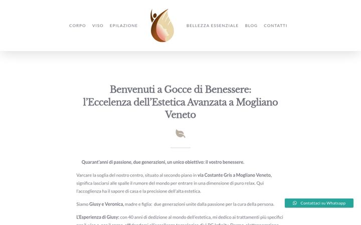 Skærmbillede af esteticagoccedibenessere.it