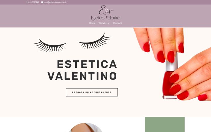 Skærmbillede af esteticavalentino.it