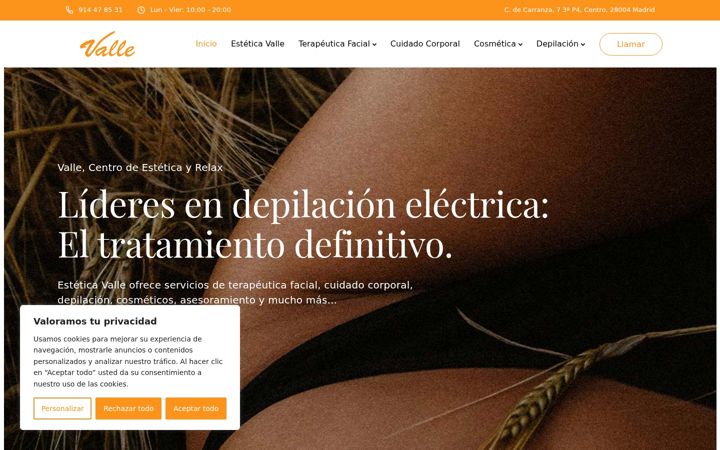 Screenshot ta' esteticavalle.es