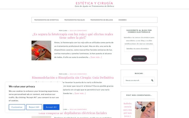 Screenshot ta' esteticaycirugia.es