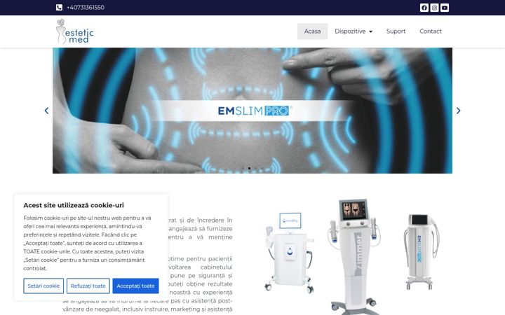 Skärmbild av esteticmed.ro