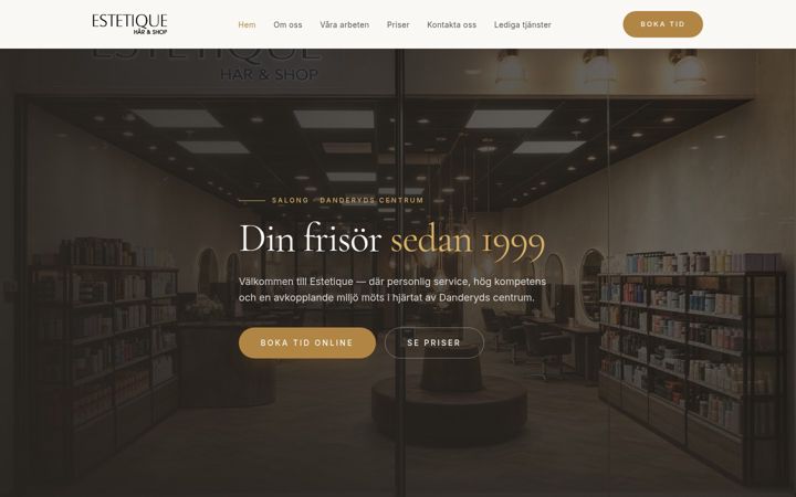 Skjermbilde av estetique.se
