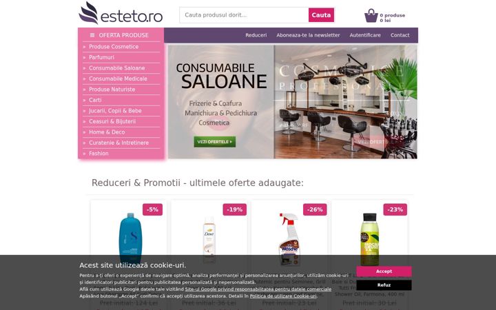 Screenshot of esteto.ro