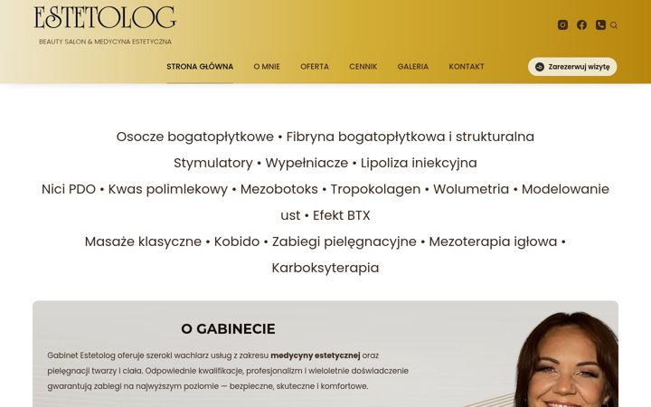 Screenshot von estetolog.com.pl