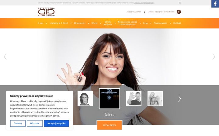 Screenshot van estetycznastomatologia.pl