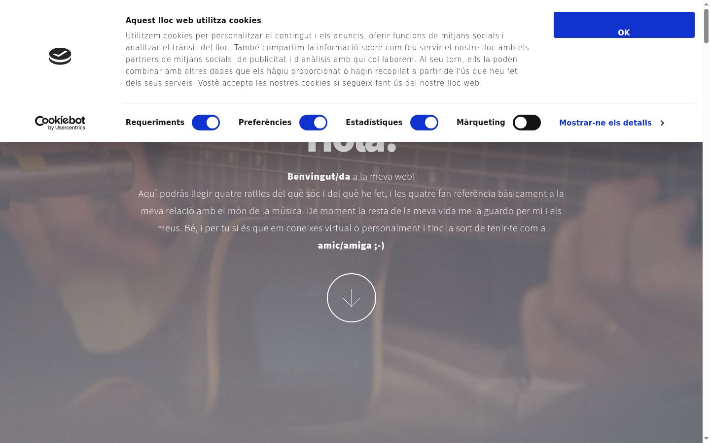 Screenshot des Einwilligungsbanners vor jeglicher Interaktion