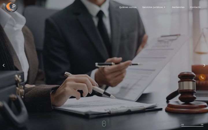Captura de pantalla de estevezpazosabogados.es