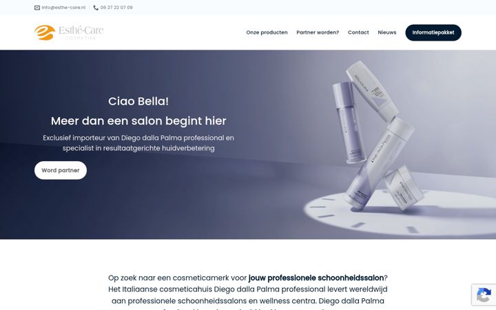 Screenshot ta' esthe-care.nl
