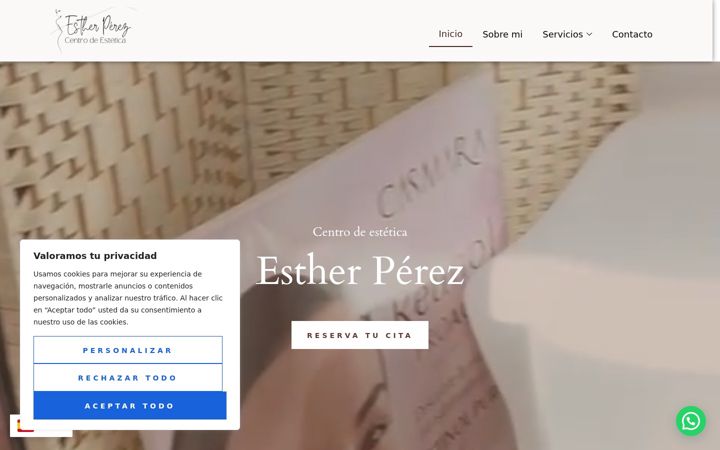 Screenshot ta' estherperezestetica.es