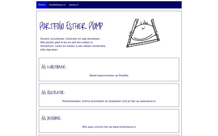 Screenshot ta' estherplomp.nl