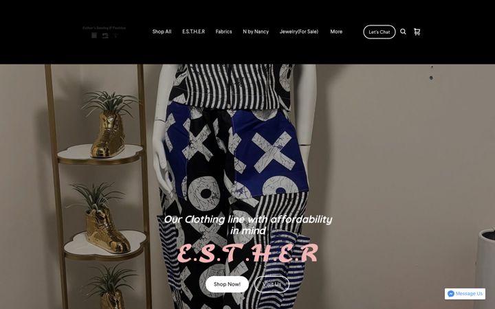 Screenshot of esthersewingfashion.com