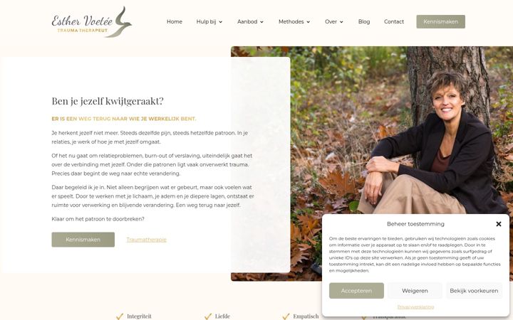 Screenshot ta' esthervoetee.nl