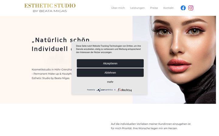 Capture d'écran de estheticstudio.de