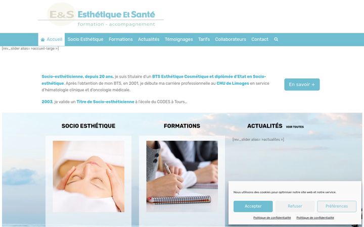 Ekrano kopija esthetique-et-sante.fr