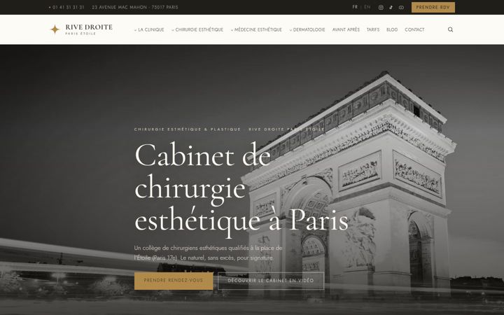 Screenshot of esthetique-rivedroite.paris