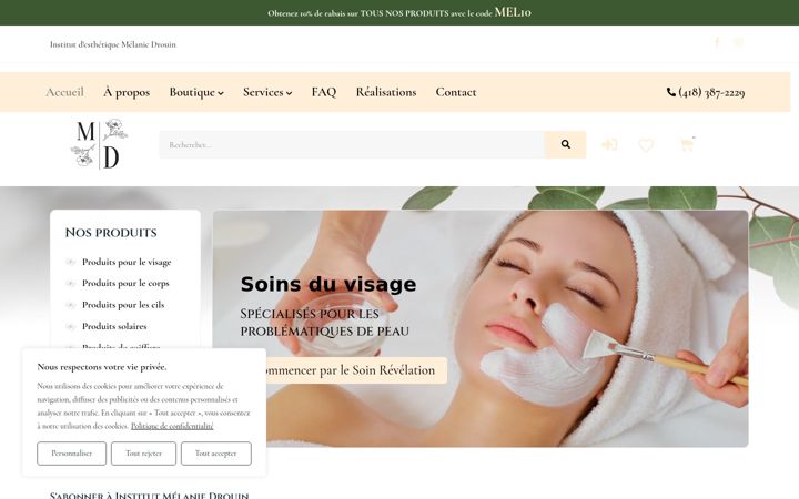 Képernyőkép: esthetiquemelaniedrouin.ca