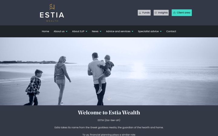 Captura de ecrã de estiawealth.co.uk