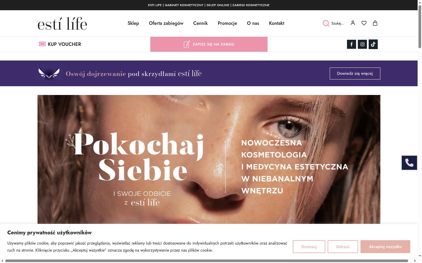 Zrzut ekranu banera zgody wyświetlanego przed jakąkolwiek interakcją