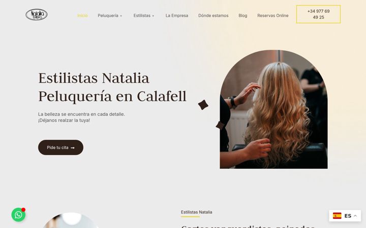 Skärmbild av estilistasnatalia.es