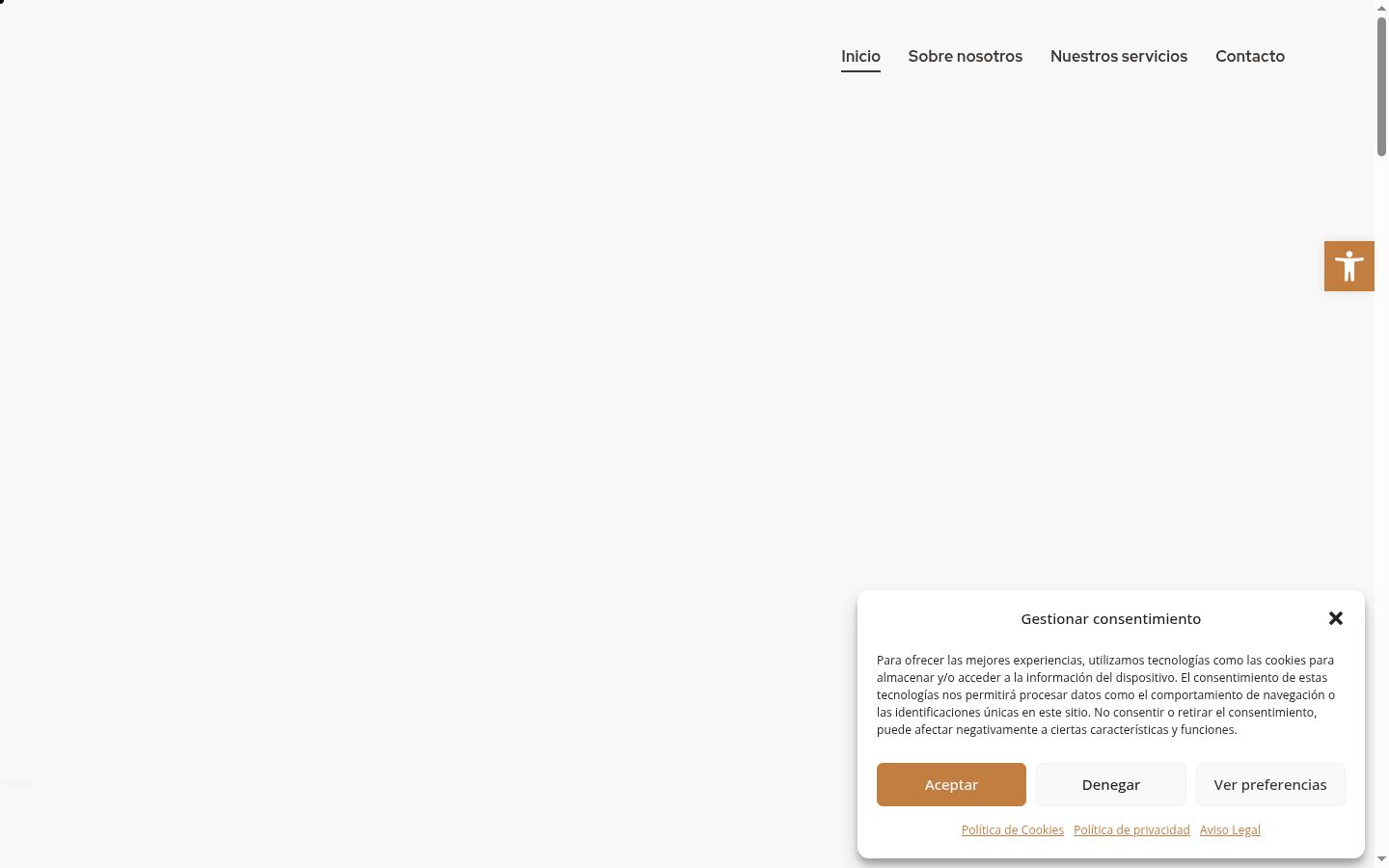 Capture d'écran de la bannière de consentement affichée avant toute interaction