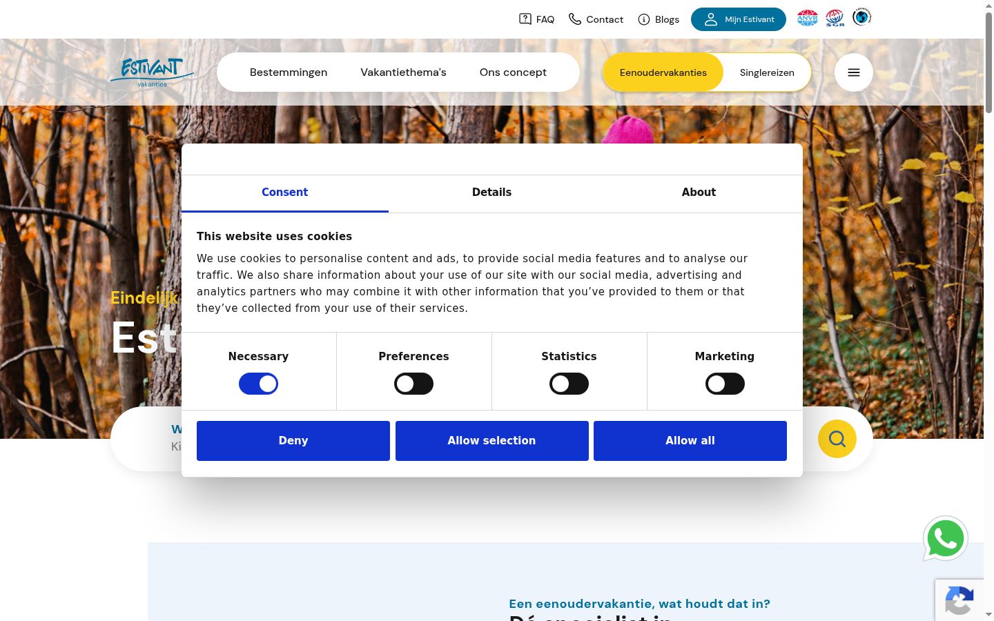 Screenshot tal-banner tal-kunsens muri qabel kwalunkwe interazzjoni