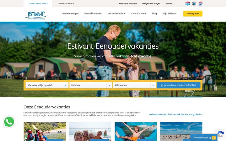 Screenshot ta' estivant.nl