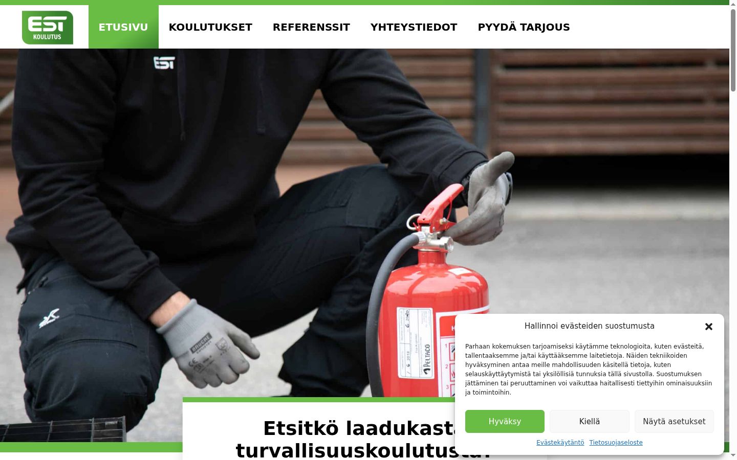 Screenshot tal-banner tal-kunsens muri qabel kwalunkwe interazzjoni