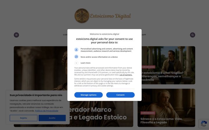Screenshot of estoicismo.digital
