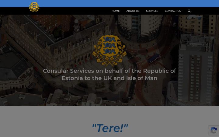 Captura de ecrã de estonianconsulate.org.uk